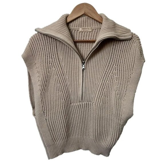 Bailey 44 Ron Sweater Top Tan Sweater Vest Small Made in USA - Picture 2 of 5